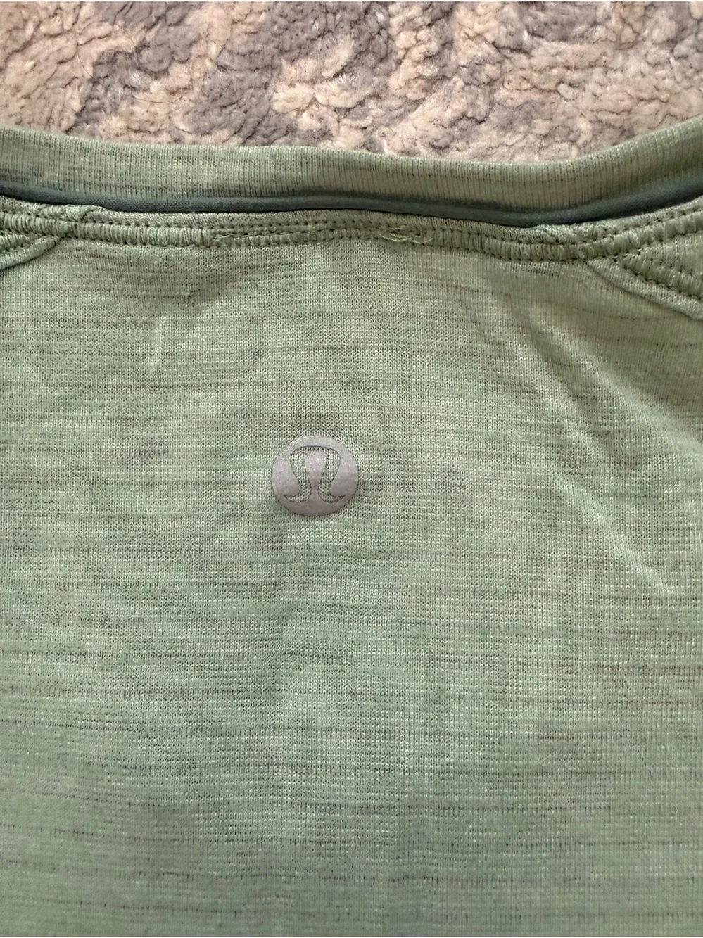 Lululemon Another Mile Short Sleeve Heathered Opal Green